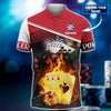 BlueJose Love Poker Personalized Name 3D Polo Shirt