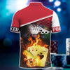 BlueJose Love Poker Personalized Name 3D Polo Shirt