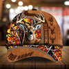 BlueJose Premium Florapunk Black Camo Deer Hunting Personalized Cap