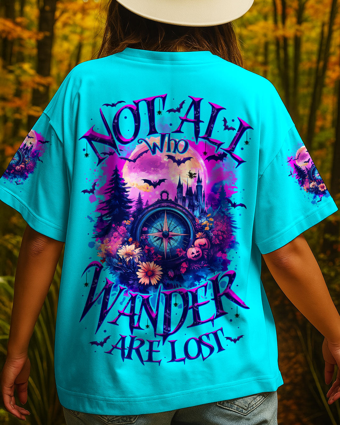 NOT ALL WHO WANDER ARE LOST COMPASS HALLOWEEN ALL OVER PRINT - TYTM1007254