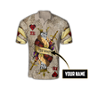 BlueJose Customize Name Poker King Skull Polo Shirt