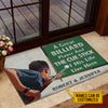 BlueJose Billiards Great Couple Live Here Personalized Name Doormat