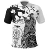 BlueJose Viking Style - Viking Wolf Fenrir Skoll and Hati White Polo-Shirt