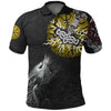 BlueJose Viking Style Polo Shirts - Fenrir Fight Mjolnir of Thor on Helm Of Awe