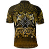 BlueJose Viking Style Polo Shirt - Othala and Raven Golden