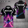 BlueJose Bowling And Pins Bright Way Multicolor Customized Name Shirt (4 Colors)