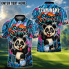BlueJose Street Swing Panda Golf Polo Shirt, Customized Name & Team Name 3D Shirts (4 Colors)