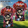 BlueJose Street Swing Panda Golf Polo Shirt, Customized Name & Team Name 3D Shirts (4 Colors)