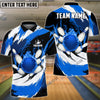 BlueJose Bowling Color Wave Customized Name, Team Name 3D Shirt (4 Colors)