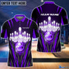 BlueJose Personalized Name and Team Name Bowling and Pins Multicolor 3D Shirt