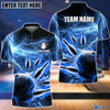 BlueJose Personalized Name and Team Name Thunder Color Bowling Player Multicolor 3D Shirt