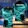 BlueJose Personalized Name and Team Name Thunder Color Bowling Player Multicolor 3D Shirt