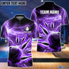 BlueJose Personalized Name and Team Name Thunder Color Bowling Player Multicolor 3D Shirt