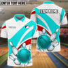 BlueJose Bowling And Pins Ribbon Pattern Customized Name, Team Name 3D Shirt (4 Colors)