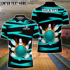 BlueJose Bowling And Pins Power Customized Name, Team Name 3D Shirt (5 Colors)