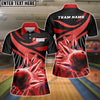BlueJose Bowling And Pins Broken Pattern Customized Name, Team Name 3D Shirt for Women (4 Colors)