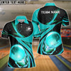 BlueJose Bowling And Pins Galaxy Pattern Customized Name, Team Name 3D Shirt for Women (4 Colors)