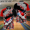 BlueJose Bowling And Pins Runway Customized Name 3D Shirt (4 Colors)