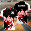 BlueJose Bowling and Pins Broken Fire Pattern Personalized Name, Team Name 3D Shirt (4 Colors)
