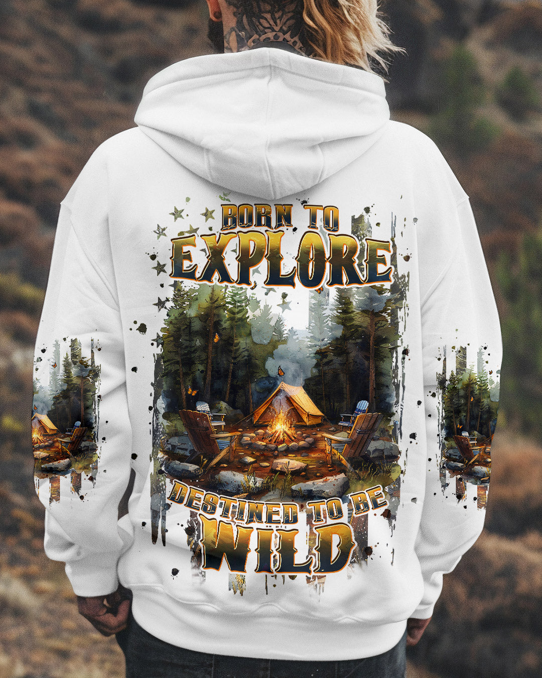 BORN TO EXPLORE DESTINED TO BE WILD ALL OVER PRINT - TLPQ1709244
