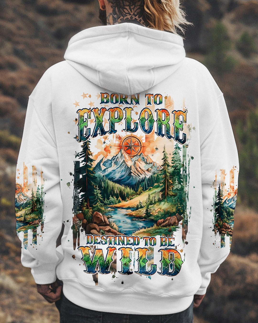 BORN TO EXPLORE DESTINED TO BE WILD ALL OVER PRINT - TLPQ2109242