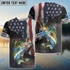 Bluejose Bass Fishing American Flag Custom Name Shirts