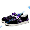 BlueJose Billiards Skull Fire White Canvas Loafer Shoes (4 Colors)