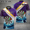 BlueJose Darts Ocean Waves Tattoo Pattern Personalized Name, Team Name Shirt (4 Colors)