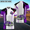 BlueJose Trucking Sporty Pattern Personalized Name 3D Polo Shirt For Truck Driver