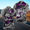 Bluejose Personalized Name Multicolor Teal Skull Truck All Over Printed Unisex Shirt