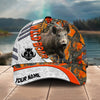 BlueJose Hunting Orange Camo White Sport Customized Name Cap