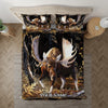 Bluejose Moose Hunting Forest All Over Printed Bedding Set