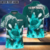 BlueJose Bowling And Pins Water and Fire Personalized Name Team Name 3D Shirt