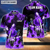 BlueJose Personalized Name and Team Name Fire Skull Bowling and Pins 3D Shirt