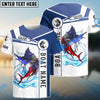 BlueJose Sailfish Fishing American Flag Custom Name And Boat Name 3D Shirts