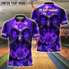 BlueJose Bowling And Pins Infernal Goat King Customized Name, Team Name 3D Shirt (4 Colors)