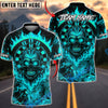 BlueJose Darts Flaming Skull Target Design Multicolor Options Personalized Name Shirt (4 Colors)