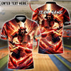 BlueJose Bowling & Pins Samurai Warrior Energy Slash Customized Name, Team Name 3D Shirt (4 Colors)