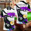 BlueJose Billiards Ball 8 Ball 9 Bull Power Motion Dynamic Design Personalized Name Shirt (4 Colors)