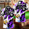 BlueJose Billiards Ball 8&9 Dragon Black Ink Splash Artistic Design Personalized Name Shirt (6 Colors)