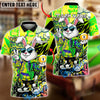 BlueJose Billiards Ball 9 Rabbit Funny Cute Graffiti Style Personalized Name Shirt (4 Colors)