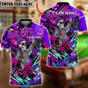 BlueJose Billiards Ball 8 Skull Cue Life Graffiti Neon Street Style Personalized Name Shirt (4 Colors)