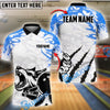 BlueJose Bowling And Pins Wolf Scratch Customized Name, Team Name 3D Shirt (4 Colors)
