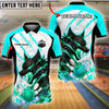 BlueJose Bowling And Pins Flame Wolf Customized Name, Team Name 3D Shirt (4 Colors)