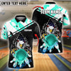 BlueJose Bowling And Pins Flame Eagle Customized Name, Team Name 3D Shirt (4 Colors)