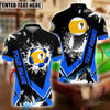 BlueJose Billiards Ball 9 Wall Break Personalized Name & Team Name Shirt (4 Colors)