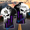 BlueJose Darts Punished Skull Arrow Personalized Name, Team Name Shirt (4 Colors)