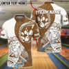 BlueJose Bowling And Pins Lion King Tribal Customized Name, Team Name 3D Shirt (4 Colors)