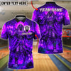 BlueJose Bowling And Pins Dark Pharaoh Thunder Customized Name, Team Name 3D Shirt (4 Colors)