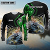 Bluejose Bass Fishing Smoke Premium Custom Name & Team Name Shirts For Kids (2 Colors)